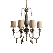 Arshaor Postmodern Luxury Wooden Metal Chandelier - Lamp Copper