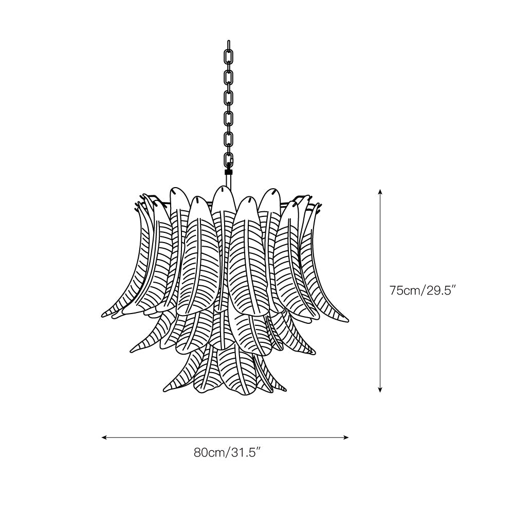 Ersoran Postmodern Luxury Metal Glass Chandelier - Lamp Copper