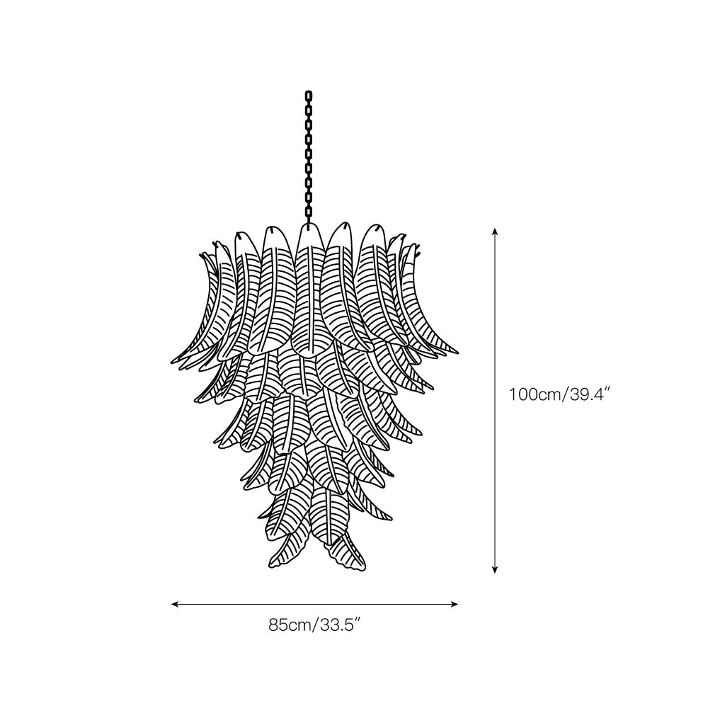 Ersoran Postmodern Luxury Metal Glass Chandelier - Lamp Copper