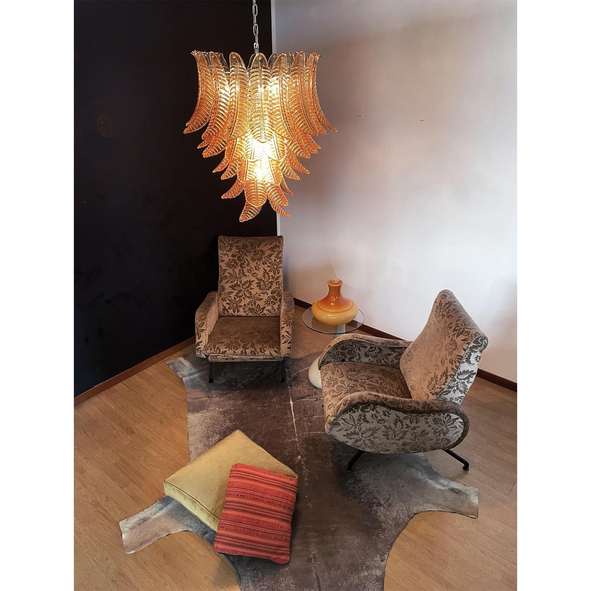 Ersoran Postmodern Luxury Metal Glass Chandelier - Lamp Copper