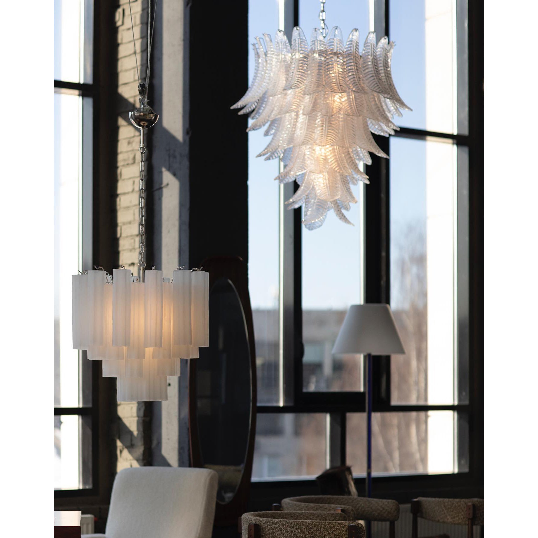 Ersoran Postmodern Luxury Metal Glass Chandelier - Lamp Copper