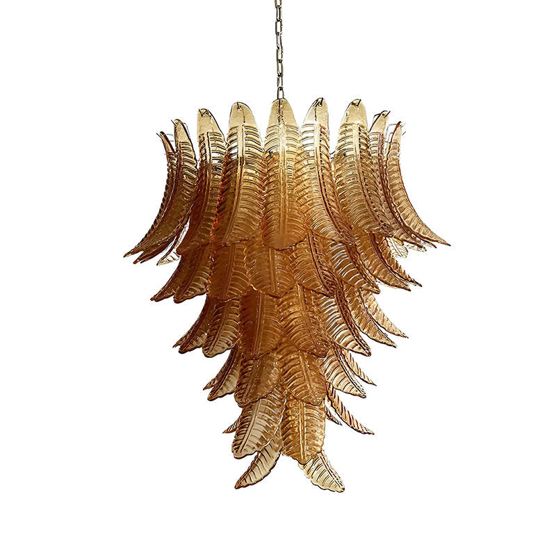 Ersoran Postmodern Luxury Metal Glass Chandelier - Lamp Copper