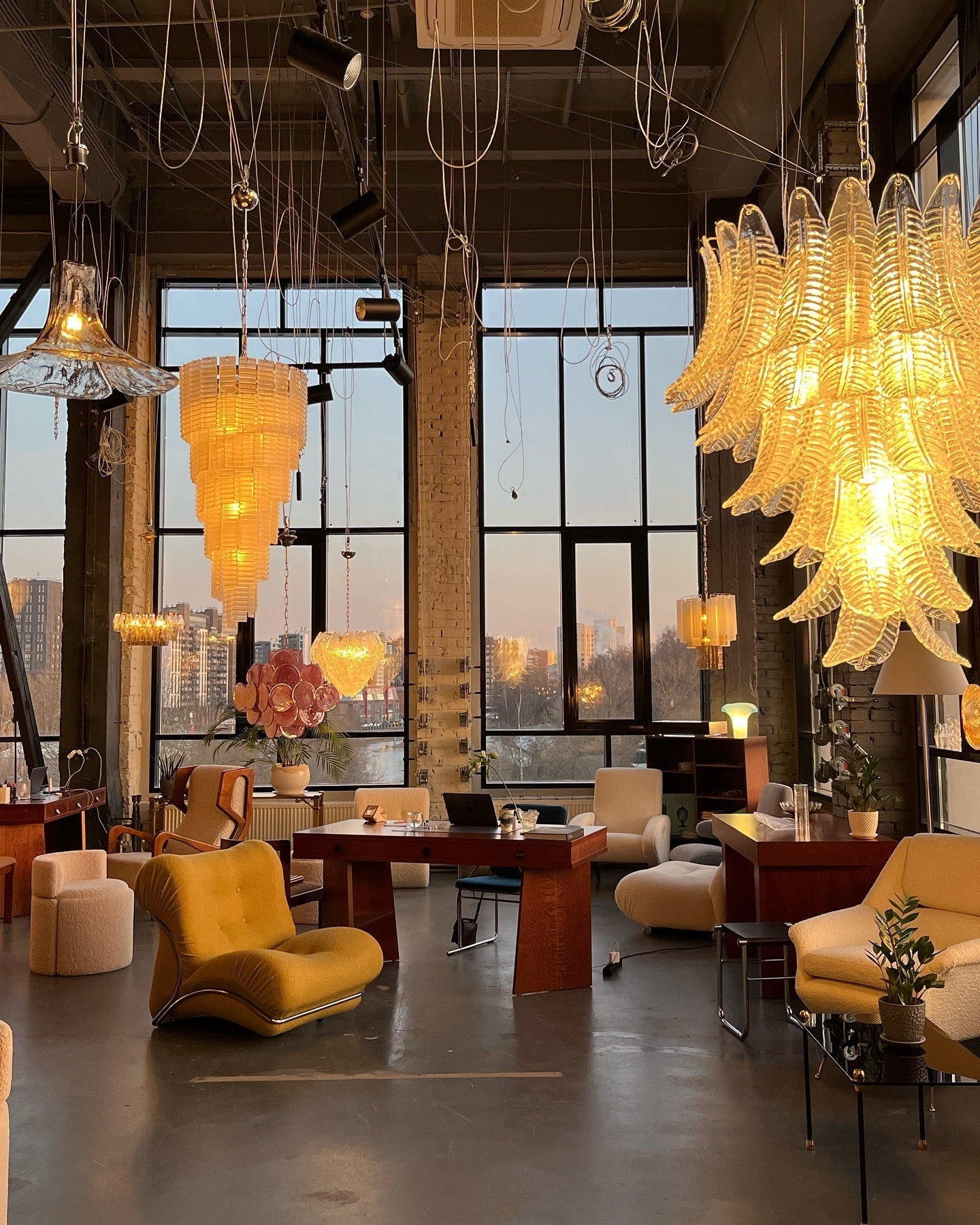 Ersoran Postmodern Luxury Metal Glass Chandelier - Lamp Copper