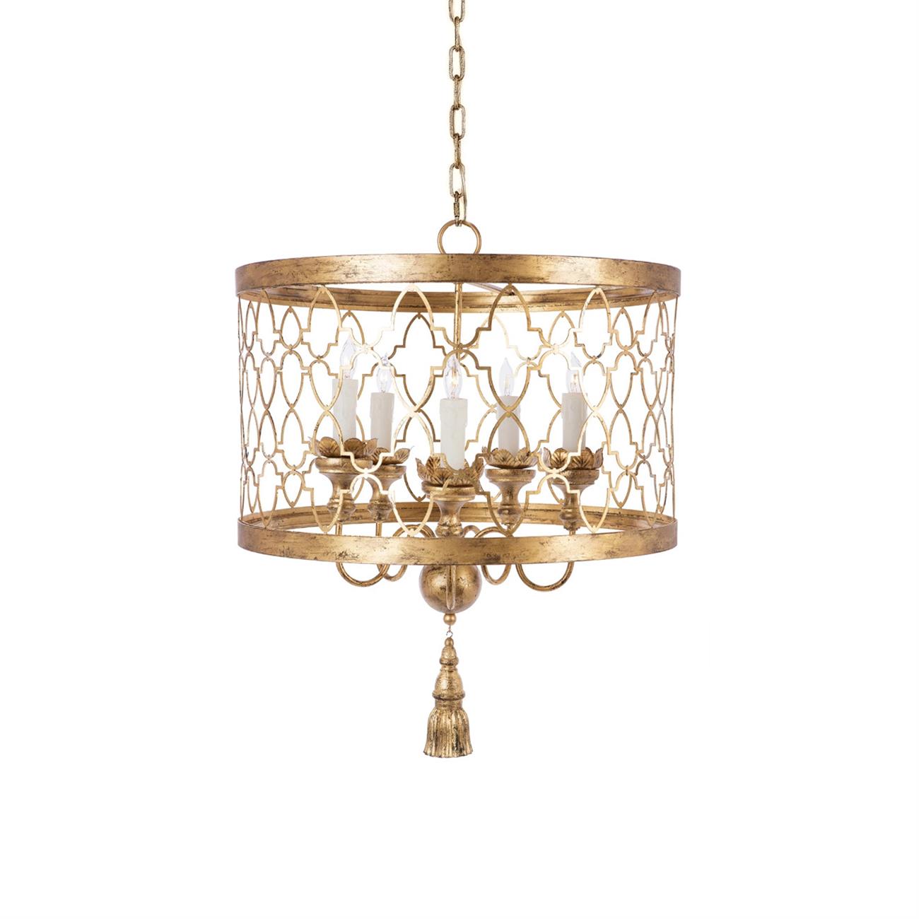 Cetheel Postmodern Luxury Drum Metal Chandelier - Lamp Copper