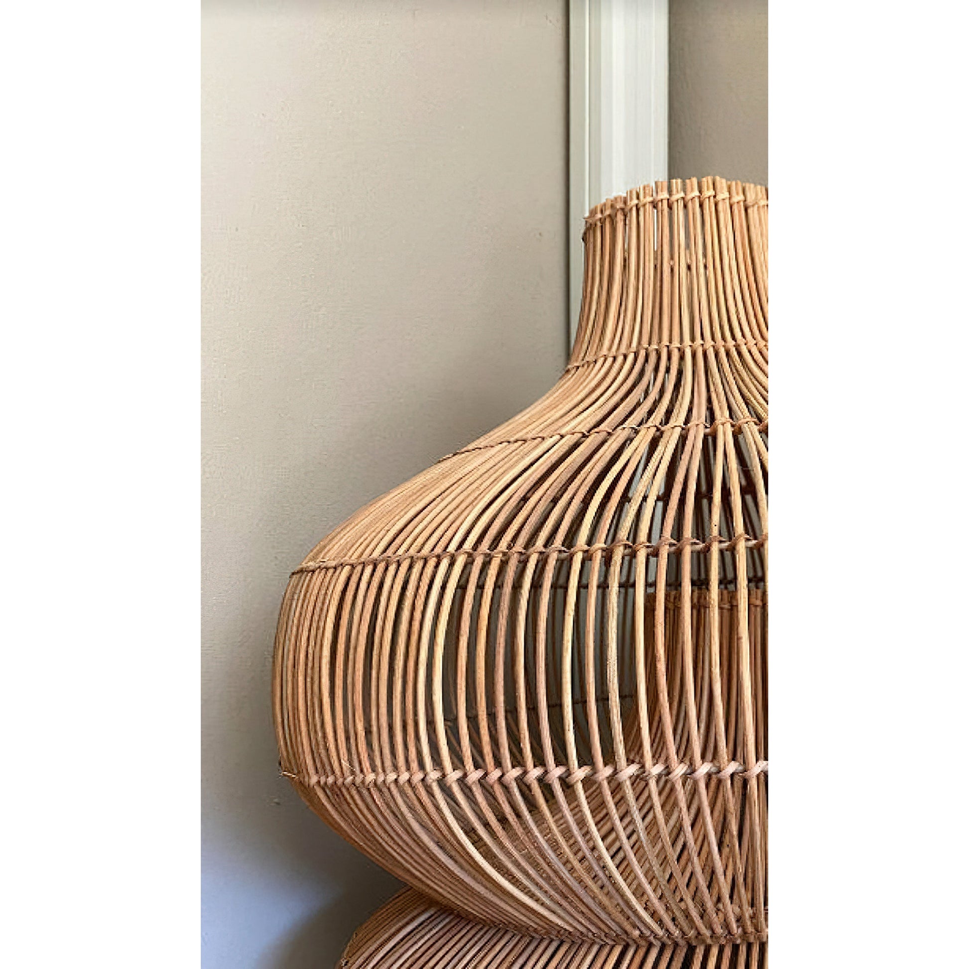 Elsilira Elegance Natural Rattan Pendant Lamp - Lamp Copper