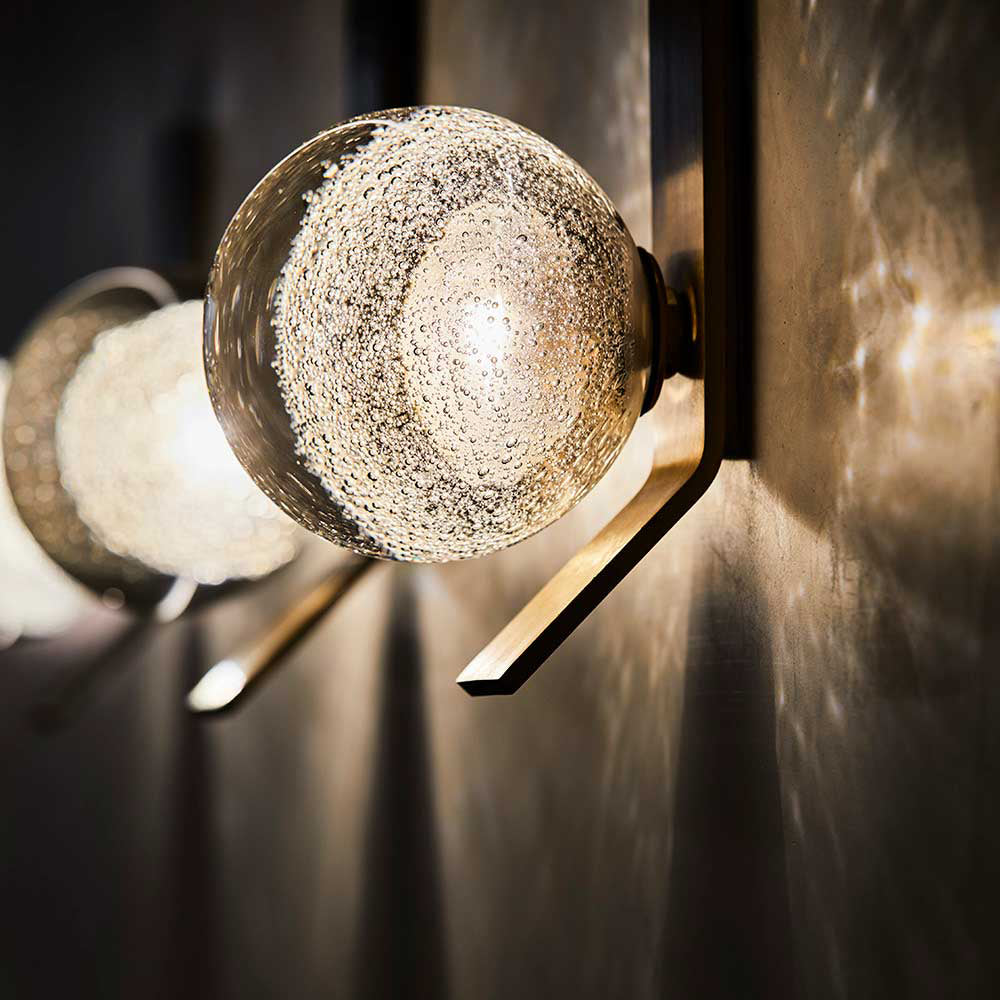 Fizi Modern Minimalist Copper Metal Glass Wall Lamp - Lamp Copper