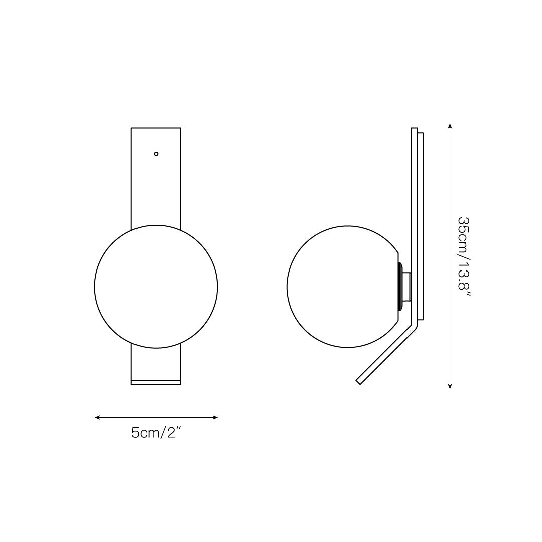 Fizi Modern Minimalist Copper Metal Glass Wall Lamp - Lamp Copper