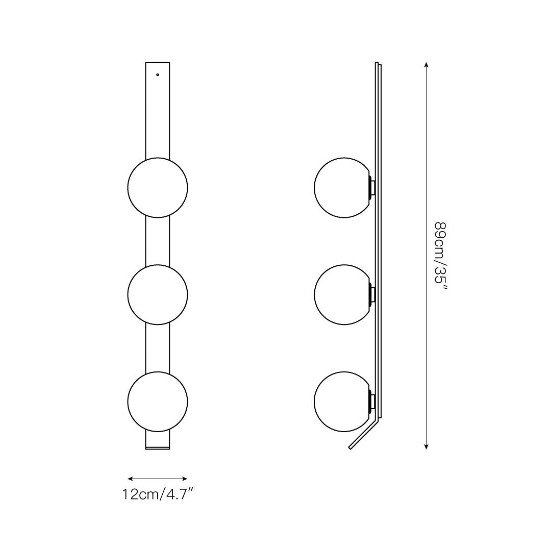 Fizi Modern Minimalist Copper Metal Glass Wall Lamp - Lamp Copper