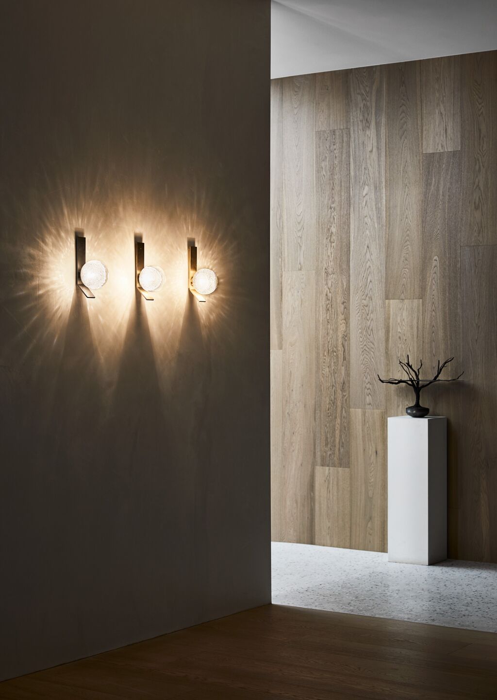 Fizi Modern Minimalist Copper Metal Glass Wall Lamp - Lamp Copper