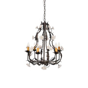 Araeyra Postmodern Luxury Rose Metal Ceramic Chandelier - Lamp Copper