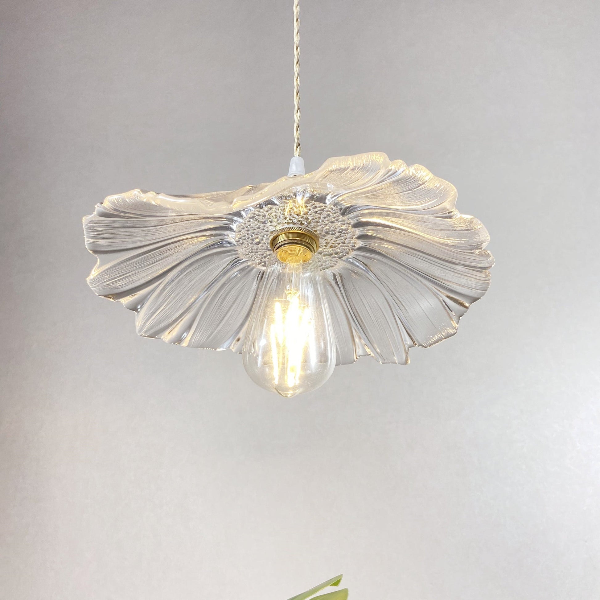 Zesorel Individual Creativity Brass Glass Swag Lights - Lamp Copper