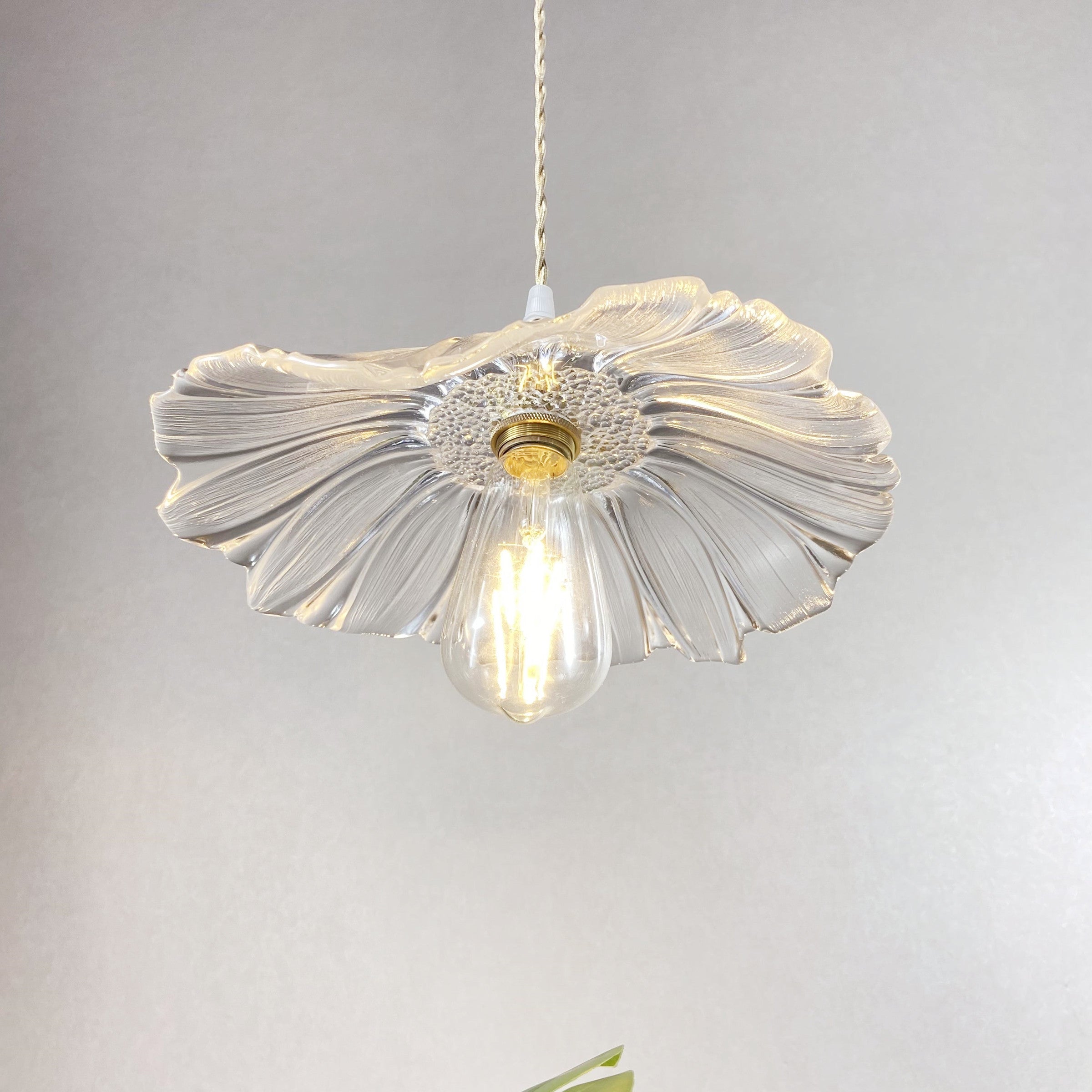 Zesorel Individual Creativity Brass Glass Swag Lights - Lamp Copper