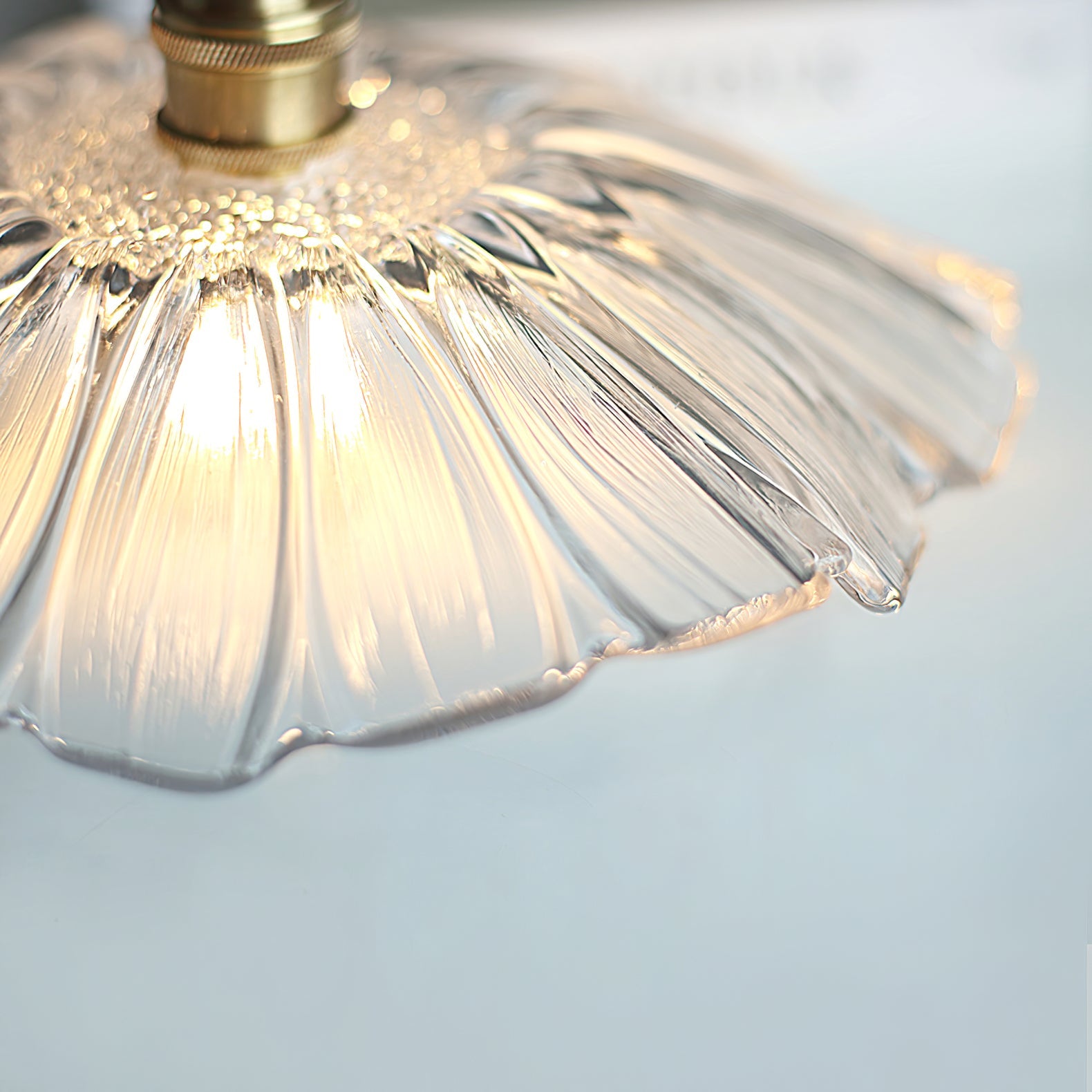Zesorel Individual Creativity Brass Glass Swag Lights - Lamp Copper