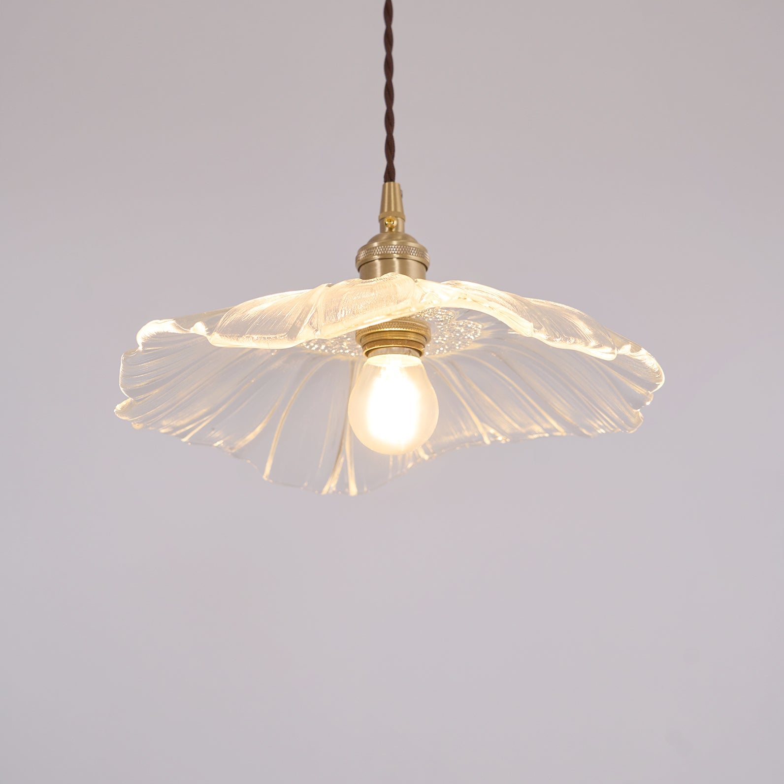 Zesorel Individual Creativity Brass Glass Swag Lights - Lamp Copper
