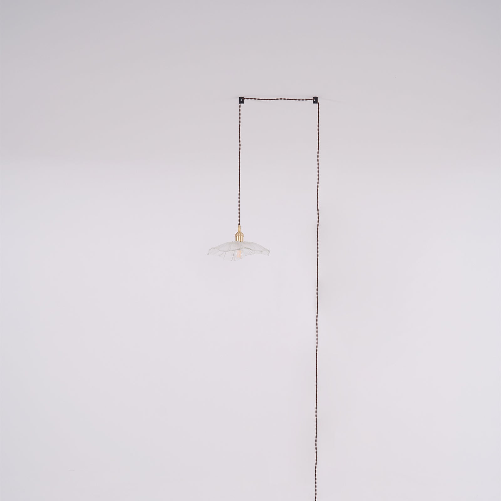 Zesorel Individual Creativity Brass Glass Swag Lights - Lamp Copper