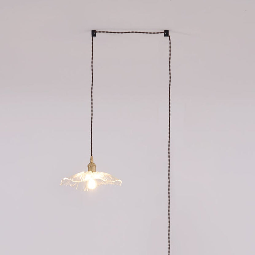 Zesorel Individual Creativity Brass Glass Swag Lights - Lamp Copper