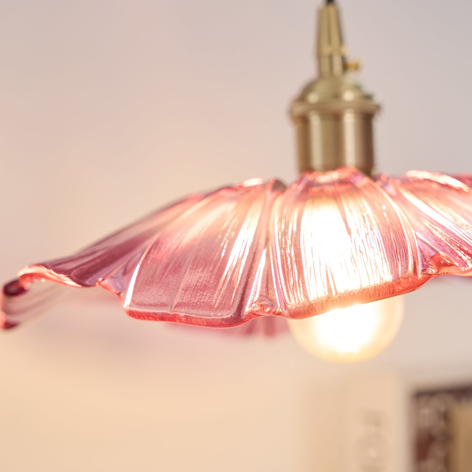 Zesorel Individual Creativity Brass Glass Swag Lights - Lamp Copper