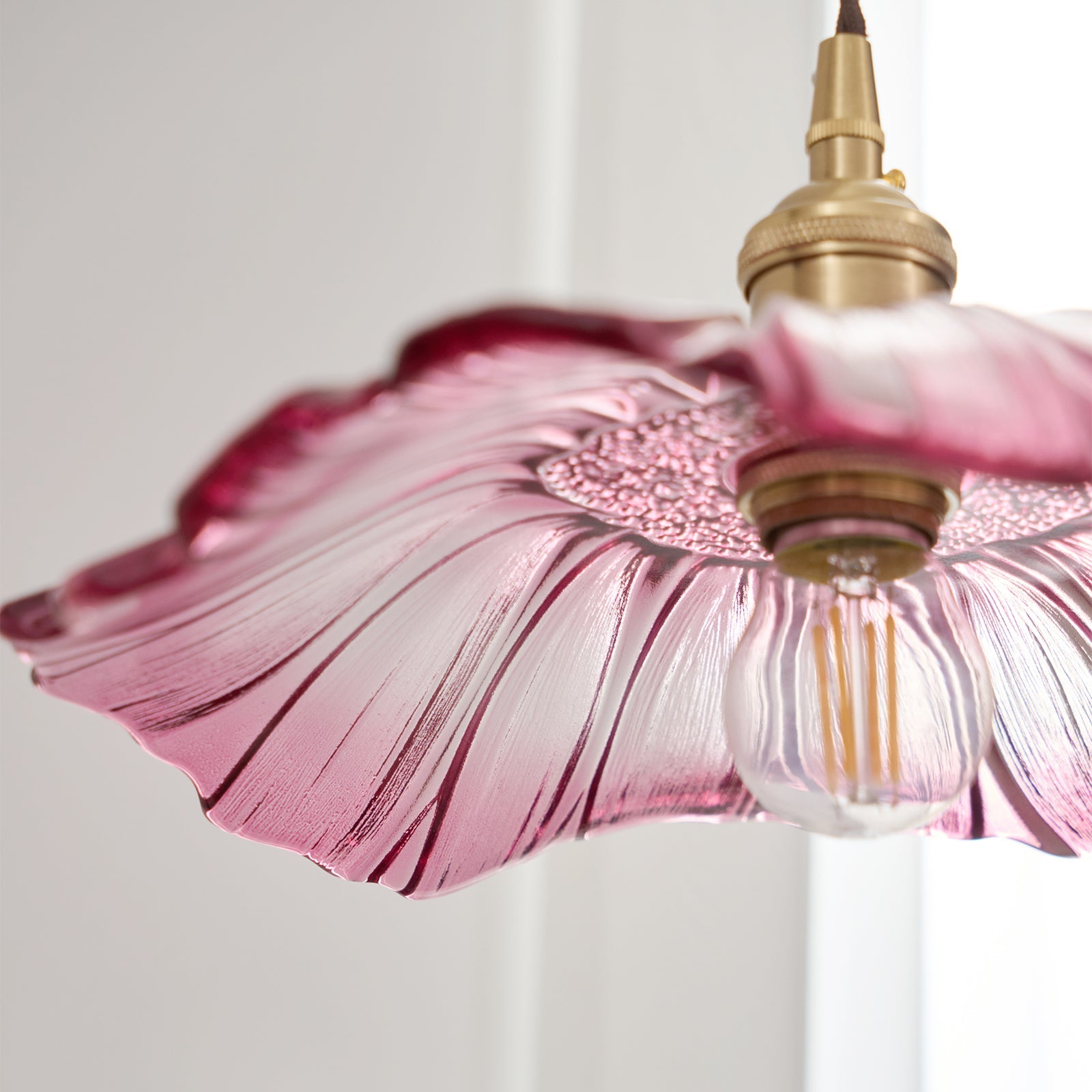 Zesorel Individual Creativity Brass Glass Swag Lights - Lamp Copper