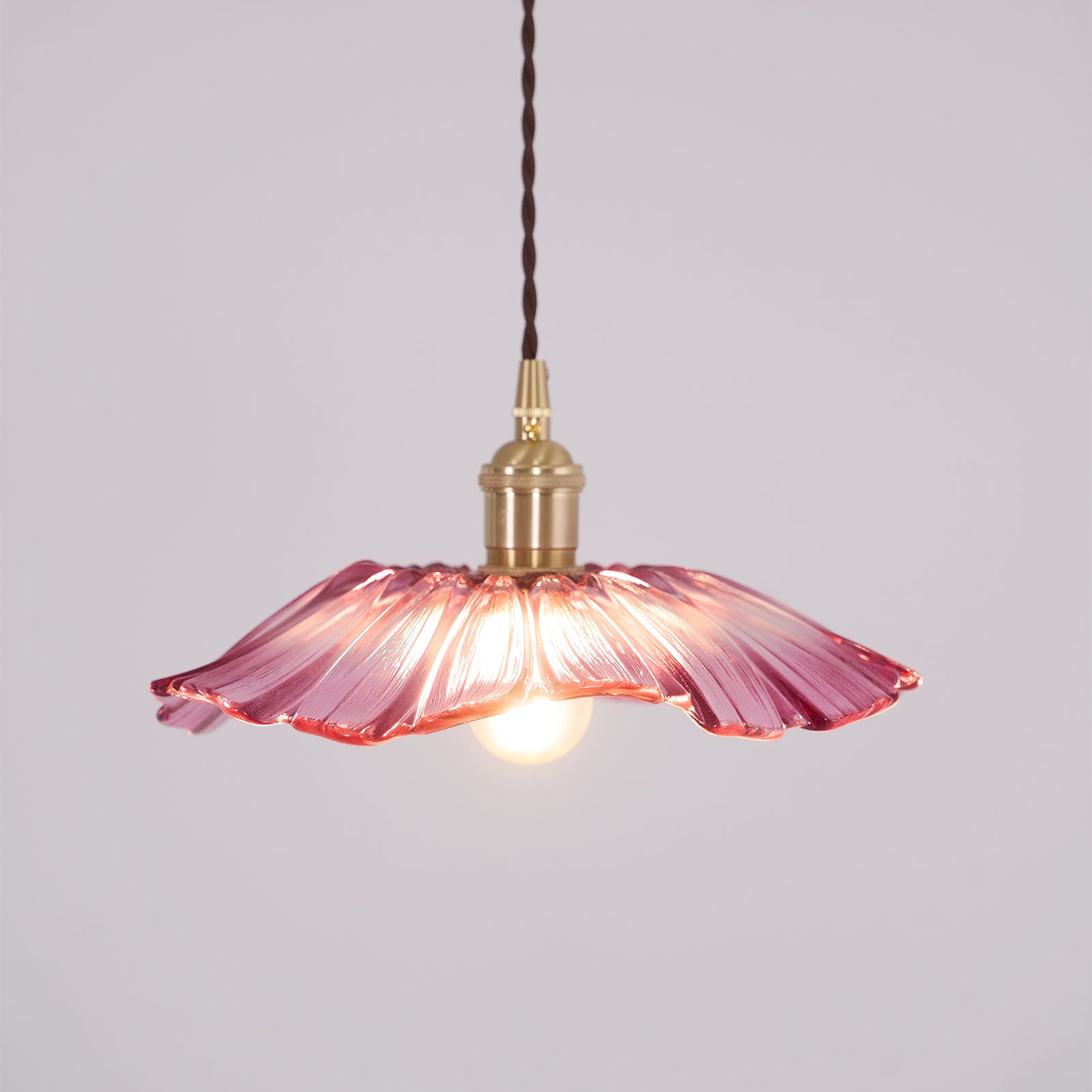 Zesorel Individual Creativity Brass Glass Swag Lights - Lamp Copper