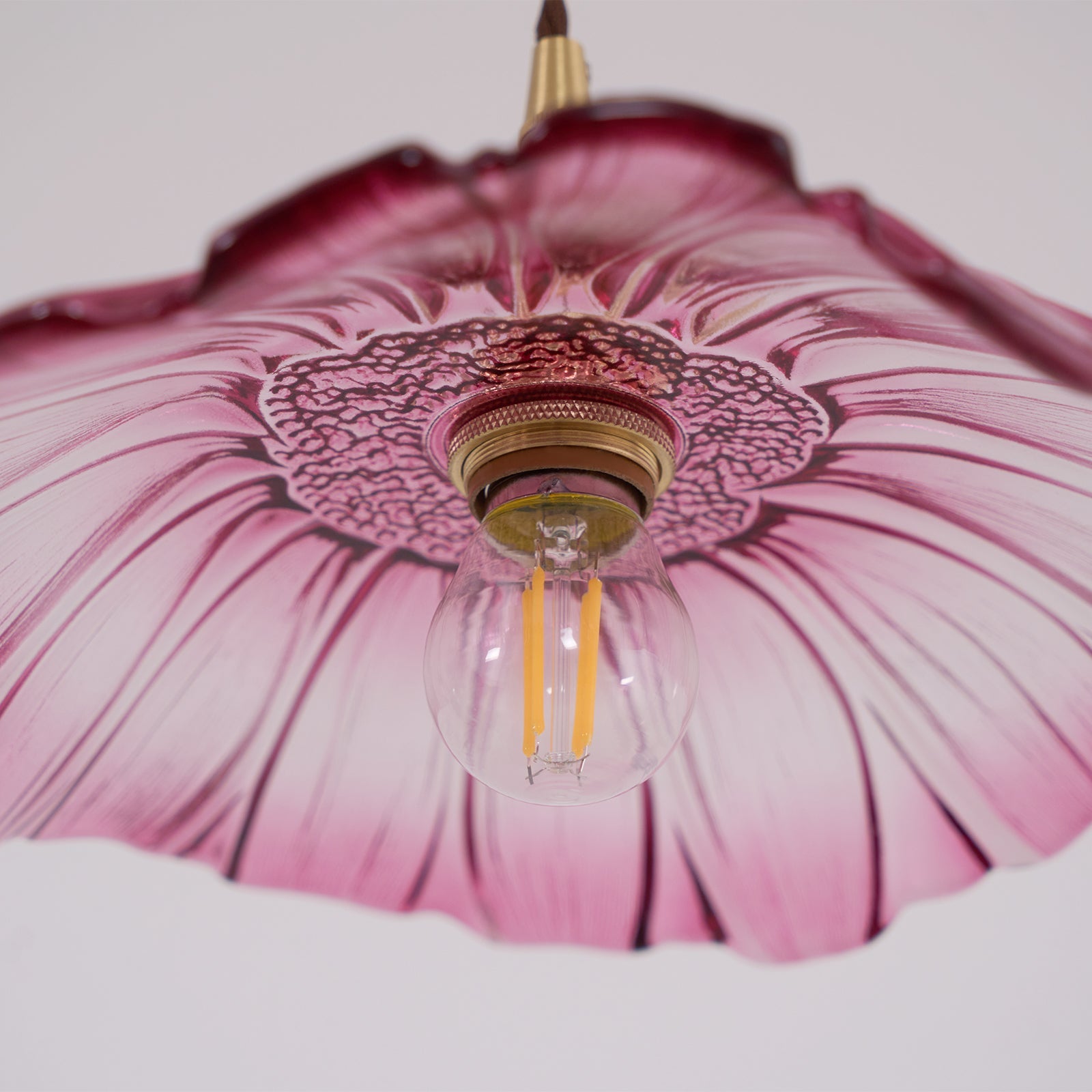Zesorel Individual Creativity Brass Glass Swag Lights - Lamp Copper