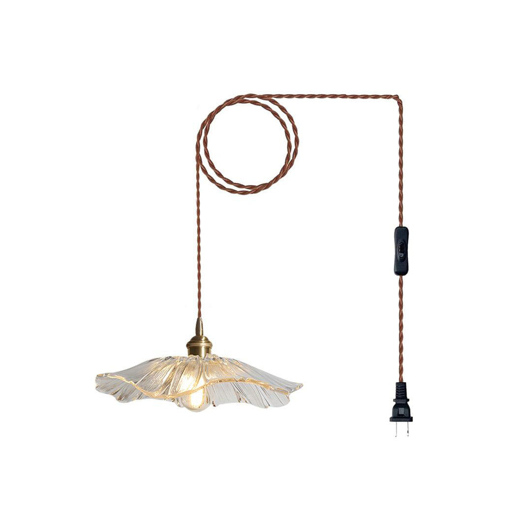 Zesorel Individual Creativity Brass Glass Swag Lights - Lamp Copper