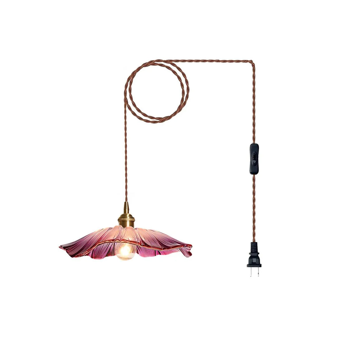 Zesorel Individual Creativity Brass Glass Swag Lights - Lamp Copper