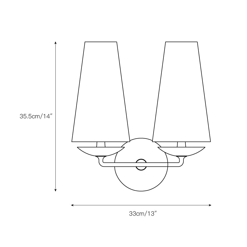 Avraee Modern Minimalist Brass Fabric Wall Lamp - Lamp Copper