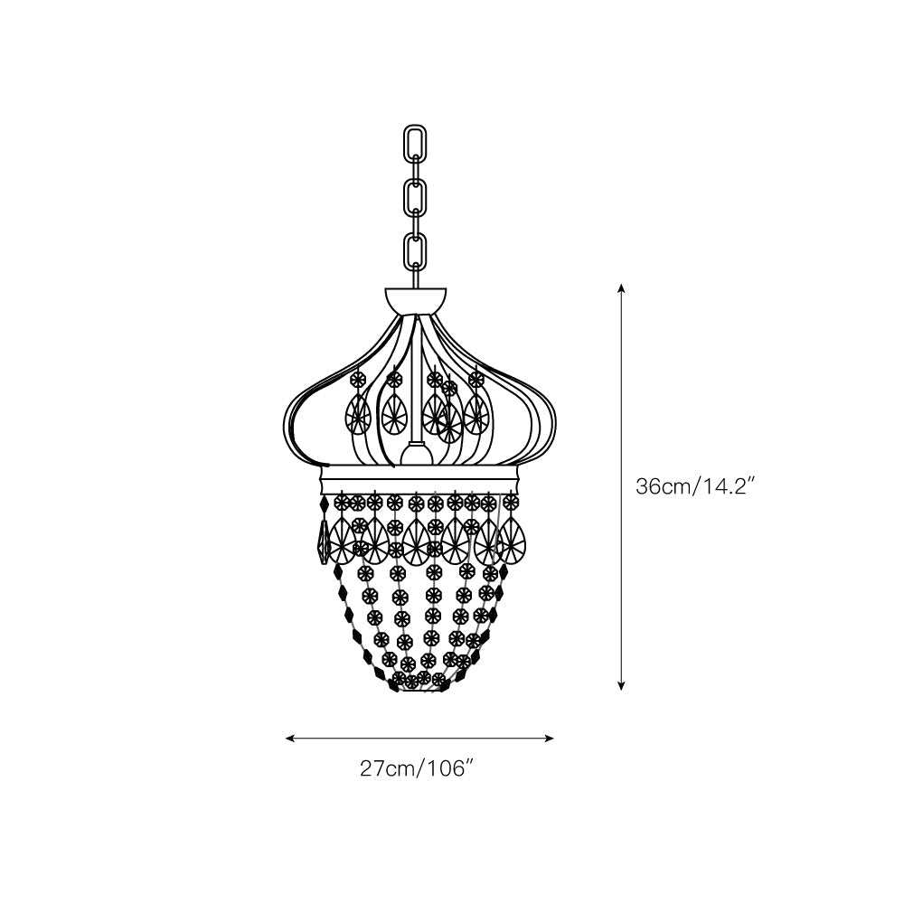 Abella Tear Drop Crystal Chandelier