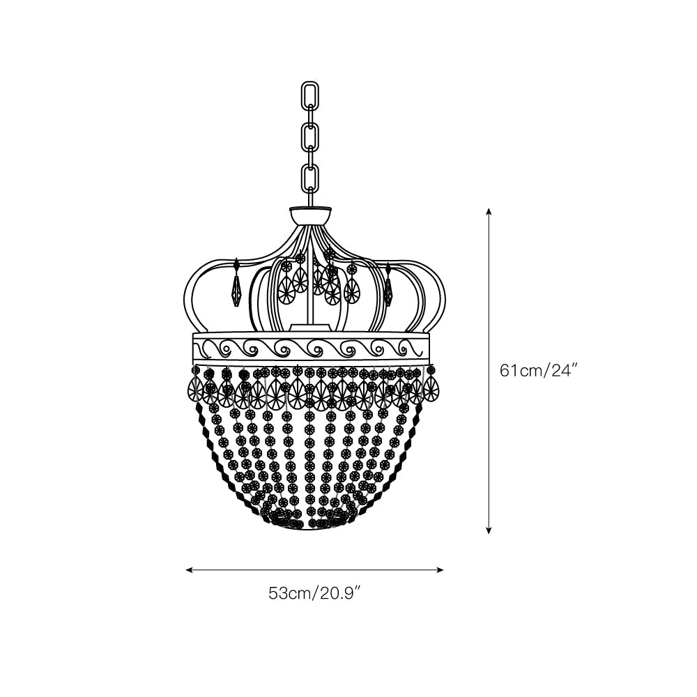 Abella Tear Drop Crystal Chandelier