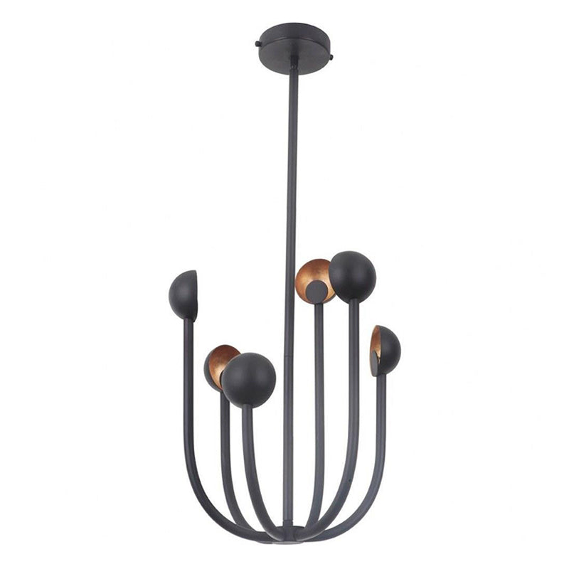Ortalara Modern Minimalist Black Metal Chandelier - Lamp Copper