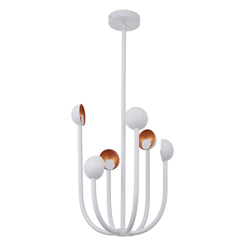 Ortalara Modern Minimalist Black Metal Chandelier - Lamp Copper
