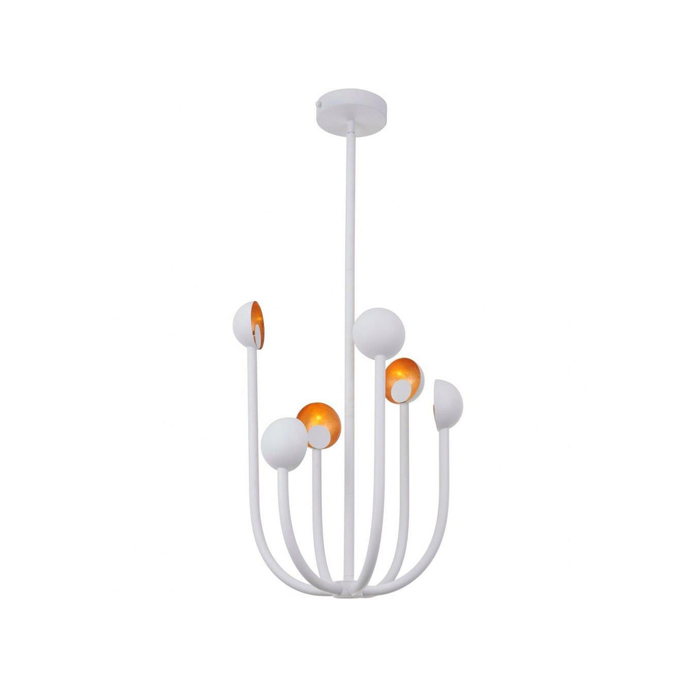Ortalara Modern Minimalist Black Metal Chandelier - Lamp Copper