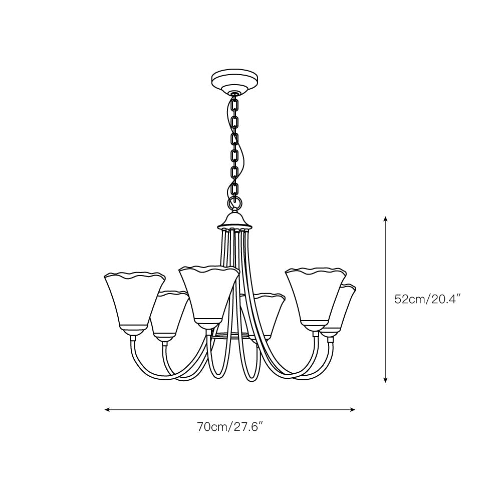 Ilsilis Vintage Industrial Amber Brass Metal Chandelier - Lamp Copper