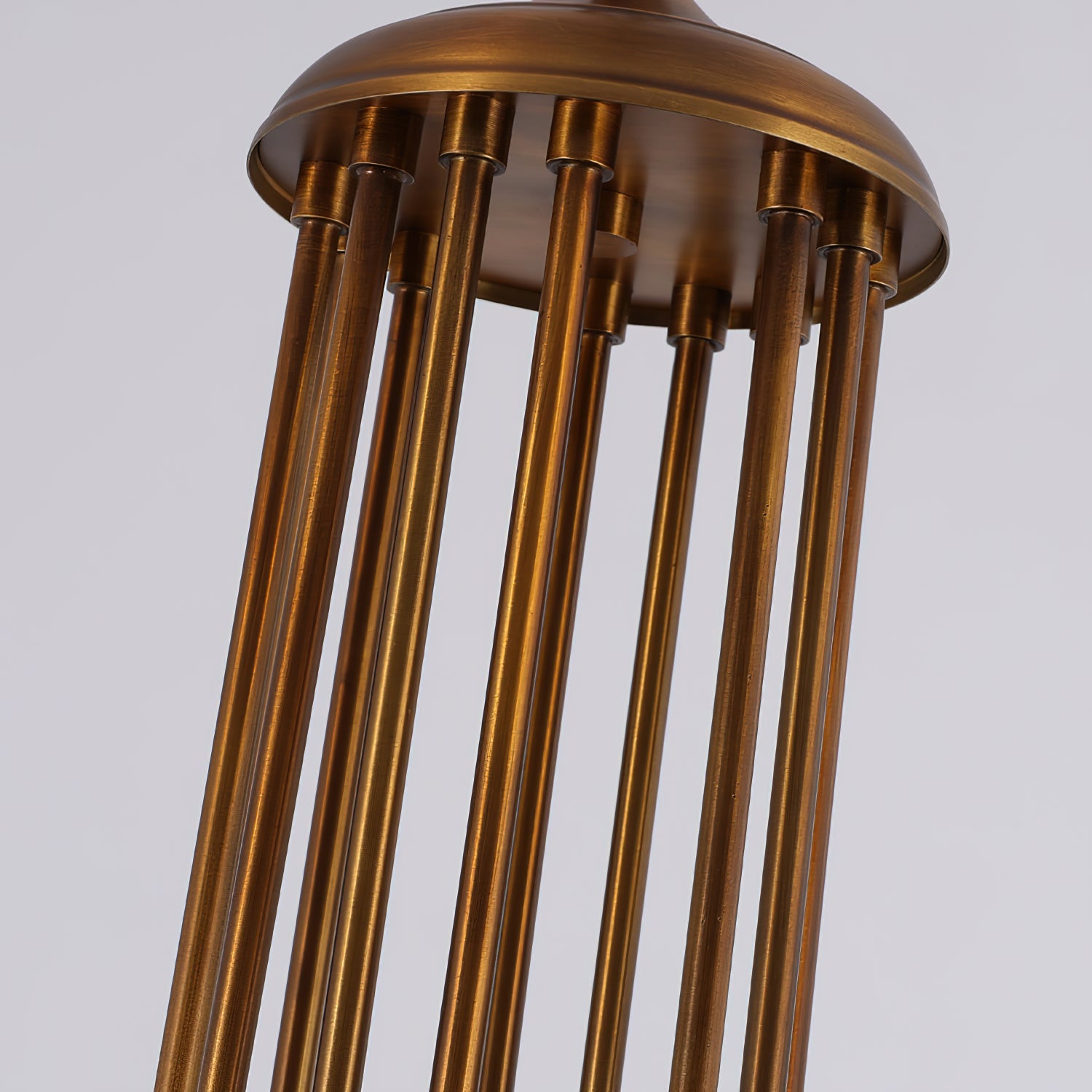 Ilsilis Vintage Industrial Amber Brass Metal Chandelier - Lamp Copper