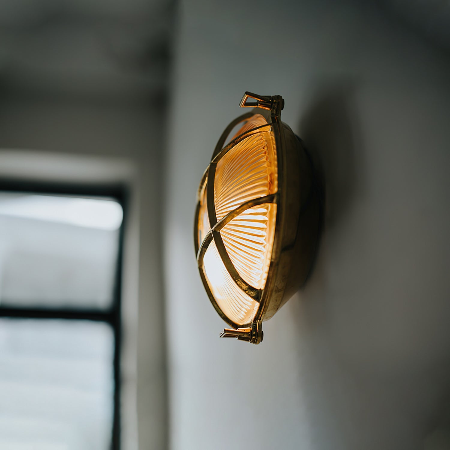 Erthearis Vintage Brass Bunker Metal Sconce Wall Lamp - Lamp Copper