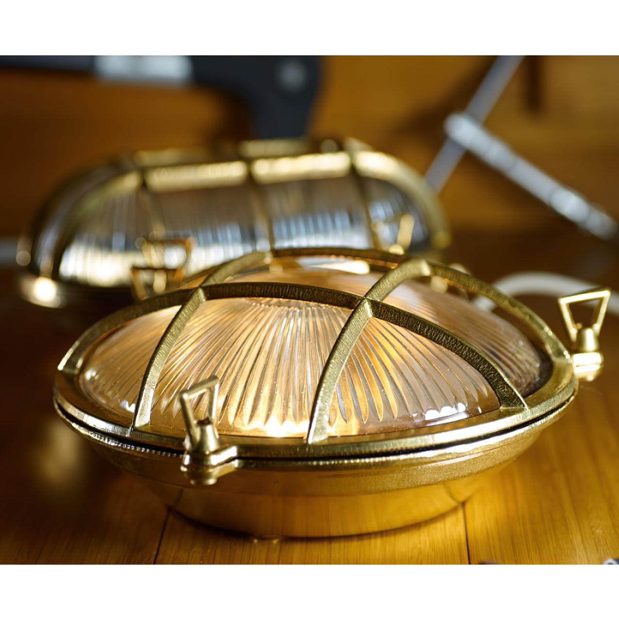 Erthearis Vintage Brass Bunker Metal Sconce Wall Lamp - Lamp Copper
