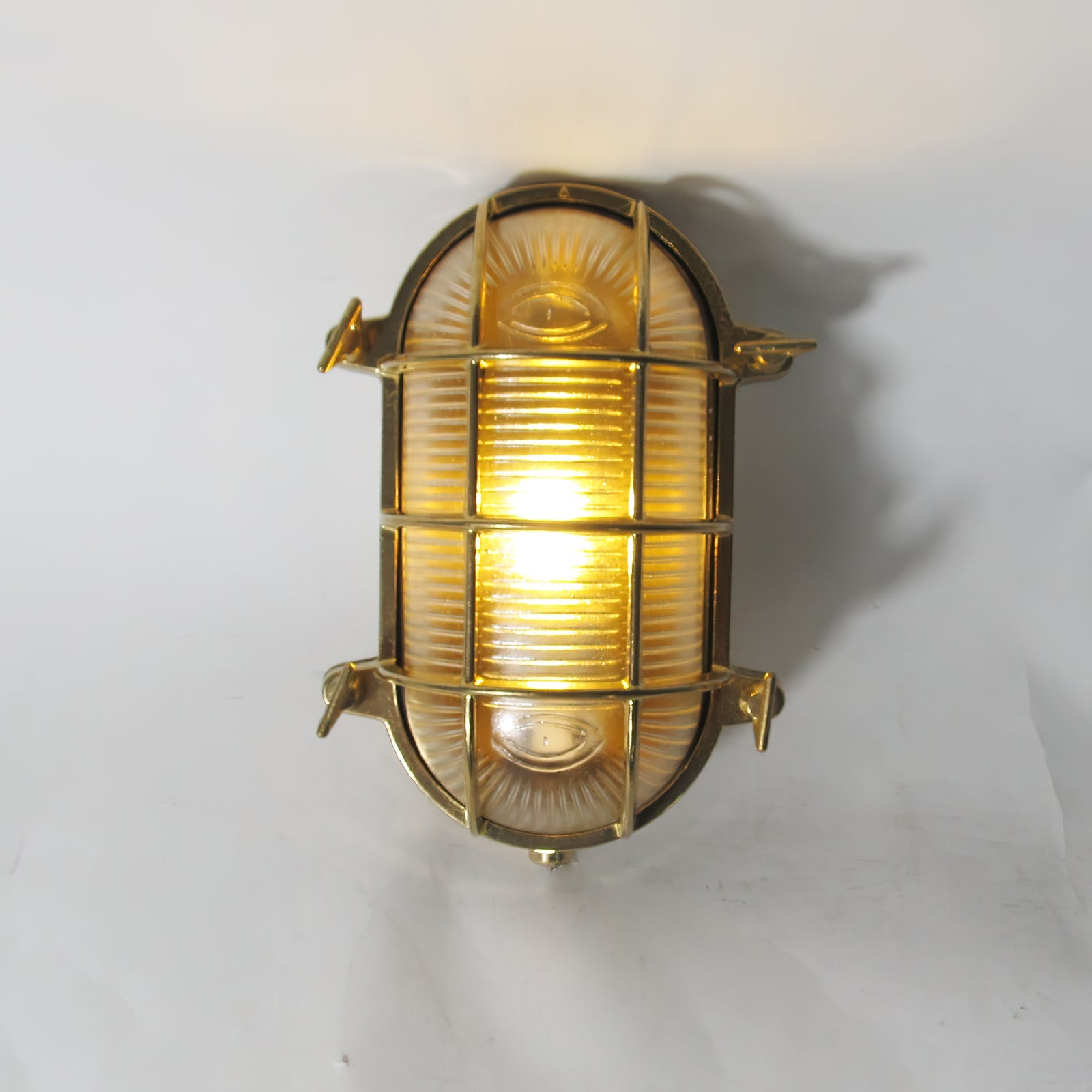Erthearis Vintage Brass Bunker Metal Sconce Wall Lamp - Lamp Copper