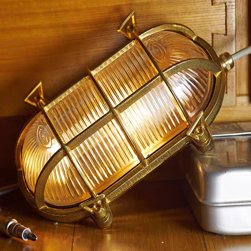Erthearis Vintage Brass Bunker Metal Sconce Wall Lamp - Lamp Copper