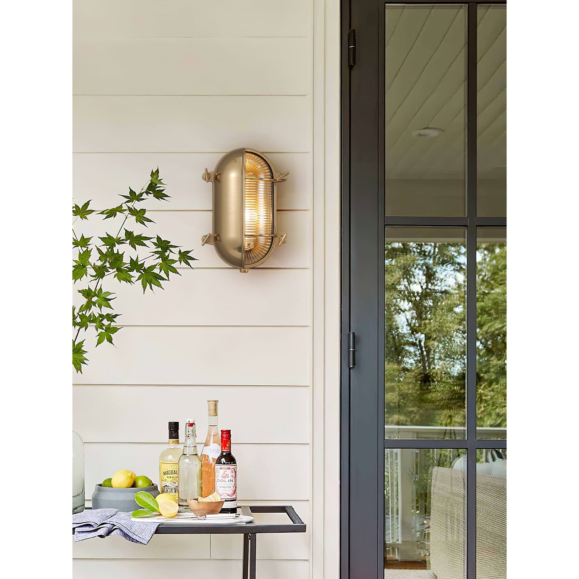 Erthearis Vintage Brass Bunker Metal Sconce Wall Lamp - Lamp Copper