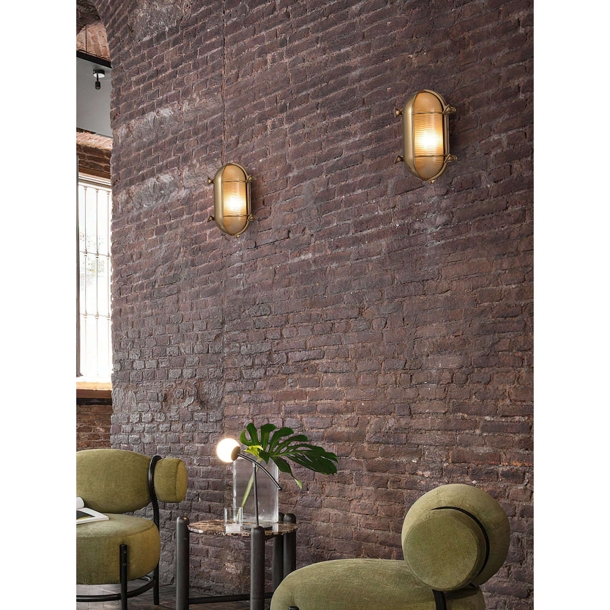 Erthearis Vintage Brass Bunker Metal Sconce Wall Lamp - Lamp Copper