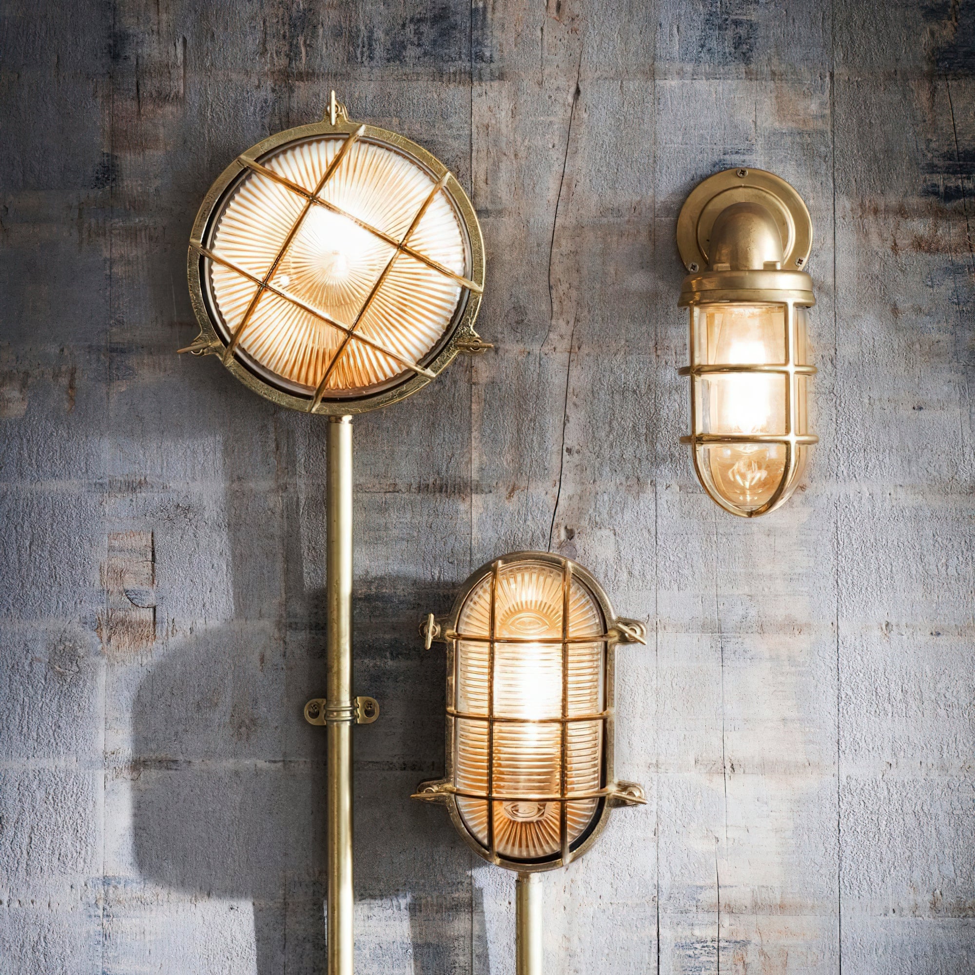 Erthearis Vintage Brass Bunker Metal Sconce Wall Lamp - Lamp Copper