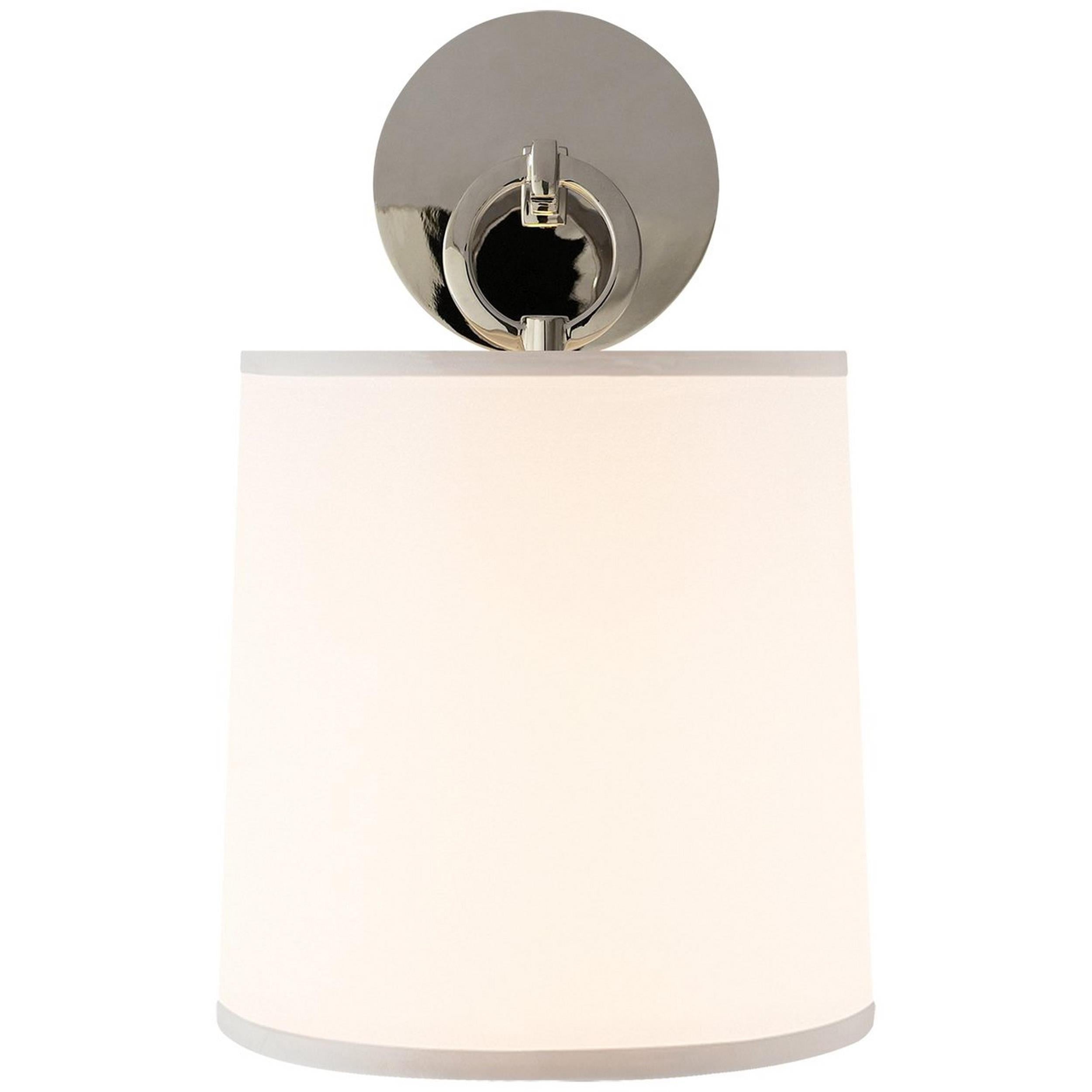 Cotheor Modern Minimalist Circle Brass Fabric Sconce Wall Lamp - Lamp Copper