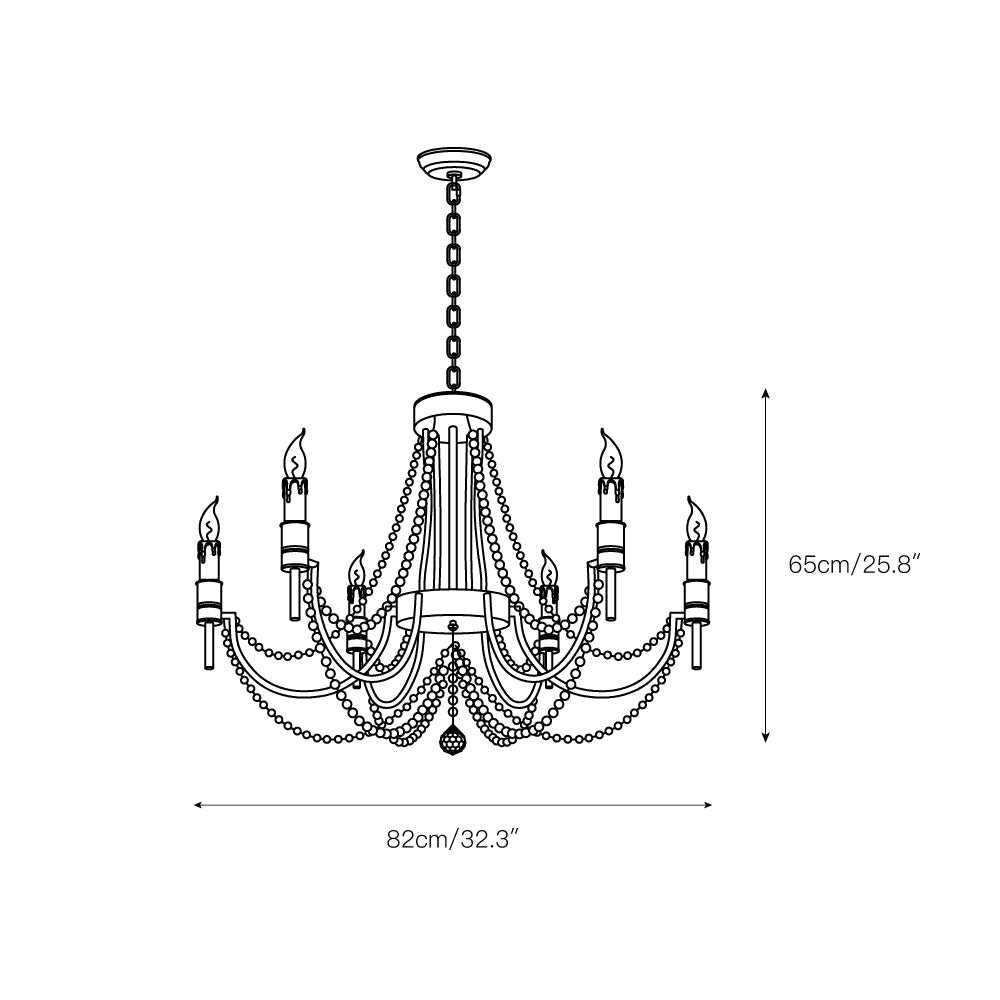 Nyraeyra Vintage Industrial Percy Metal Chandelier - Lamp Copper