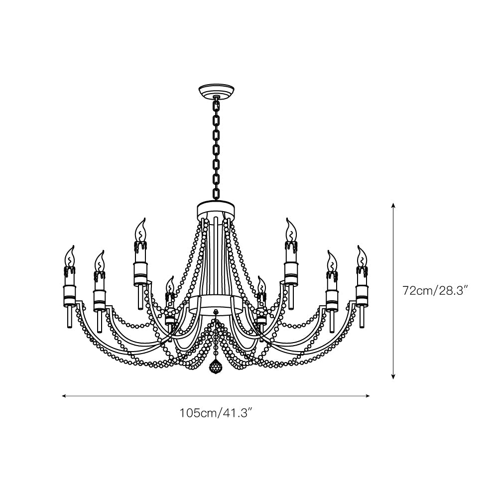 Nyraeyra Vintage Industrial Percy Metal Chandelier - Lamp Copper