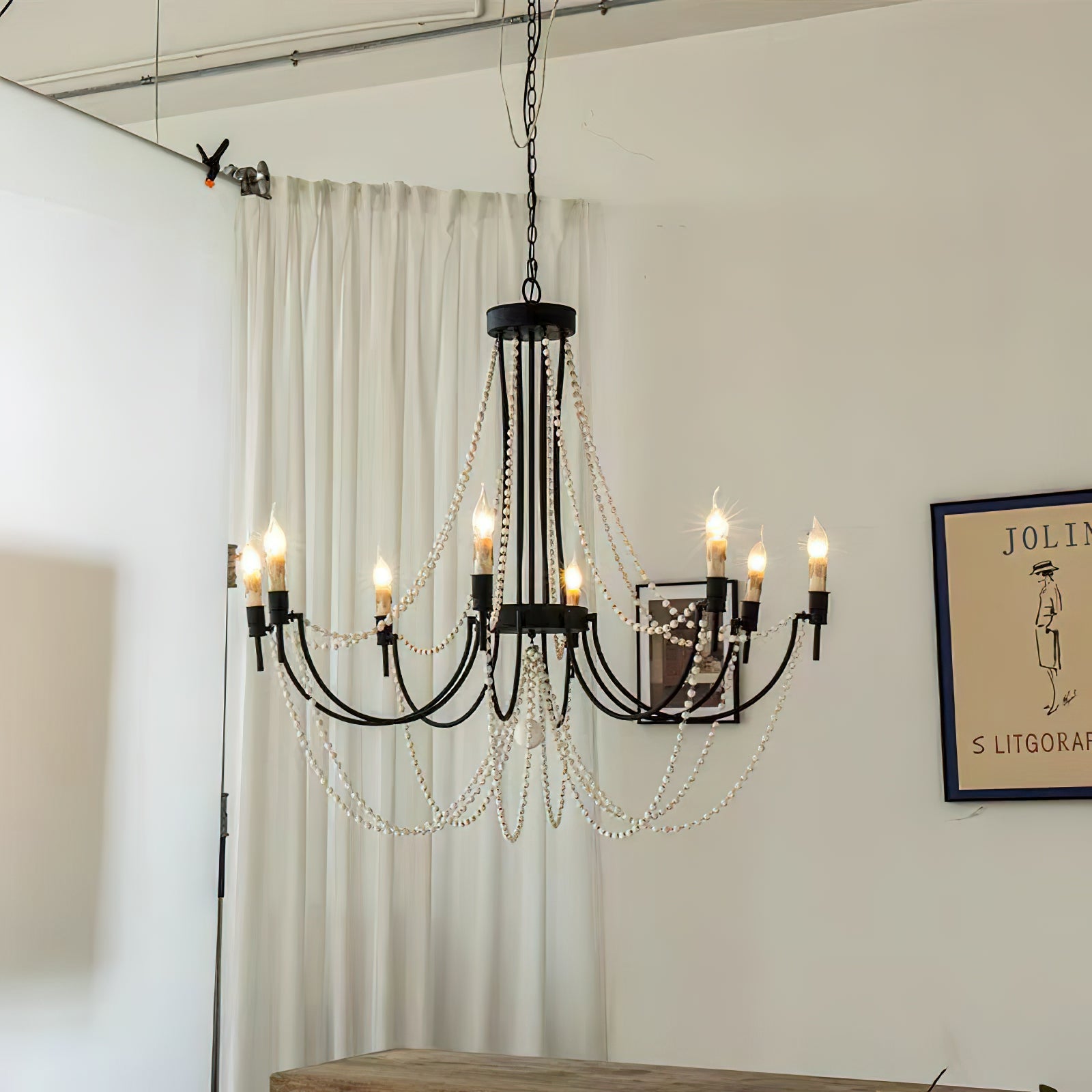 Nyraeyra Vintage Industrial Percy Metal Chandelier - Lamp Copper