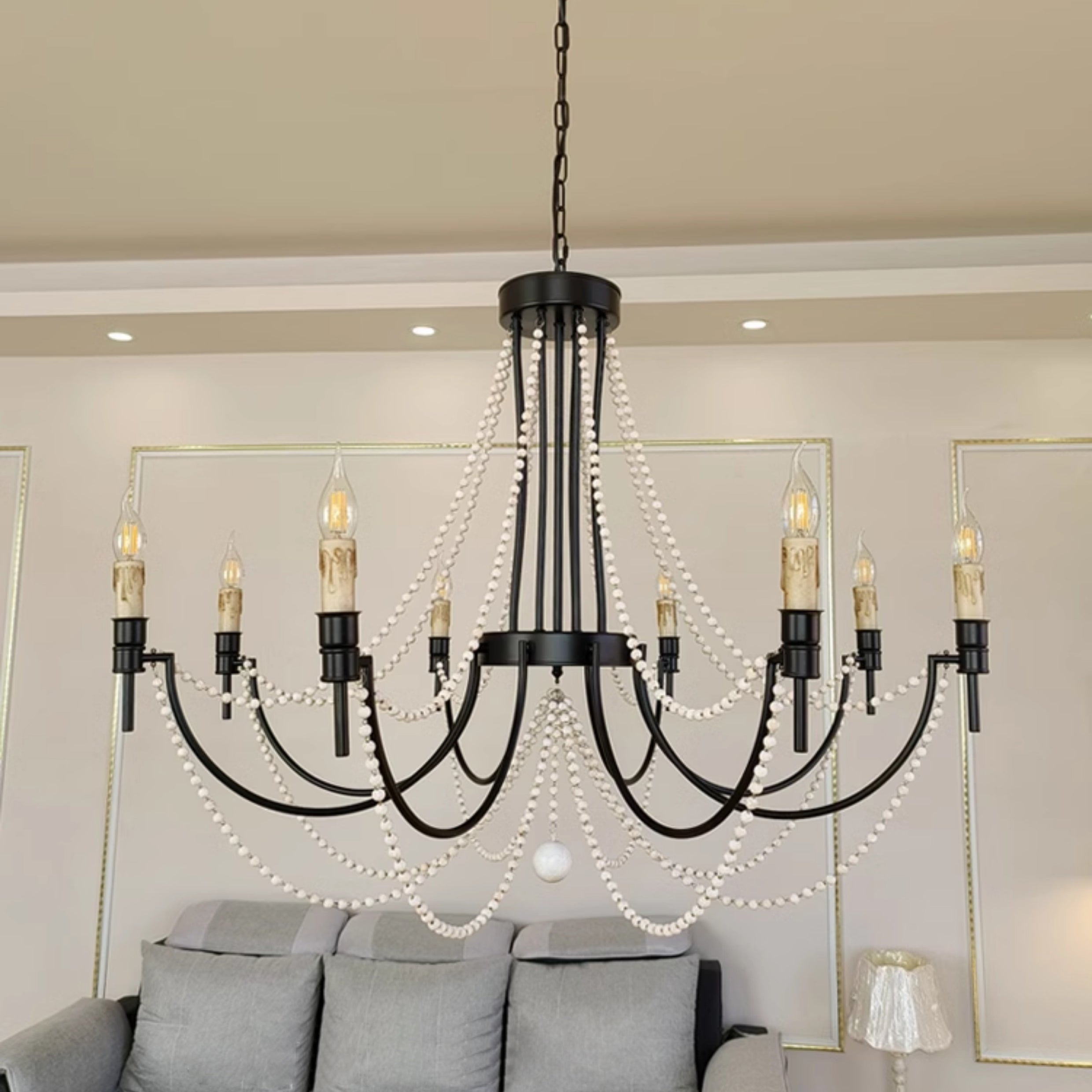 Nyraeyra Vintage Industrial Percy Metal Chandelier - Lamp Copper