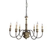 Geovanna Vintage Industrial Solid Metal Chandelier - Lamp Copper