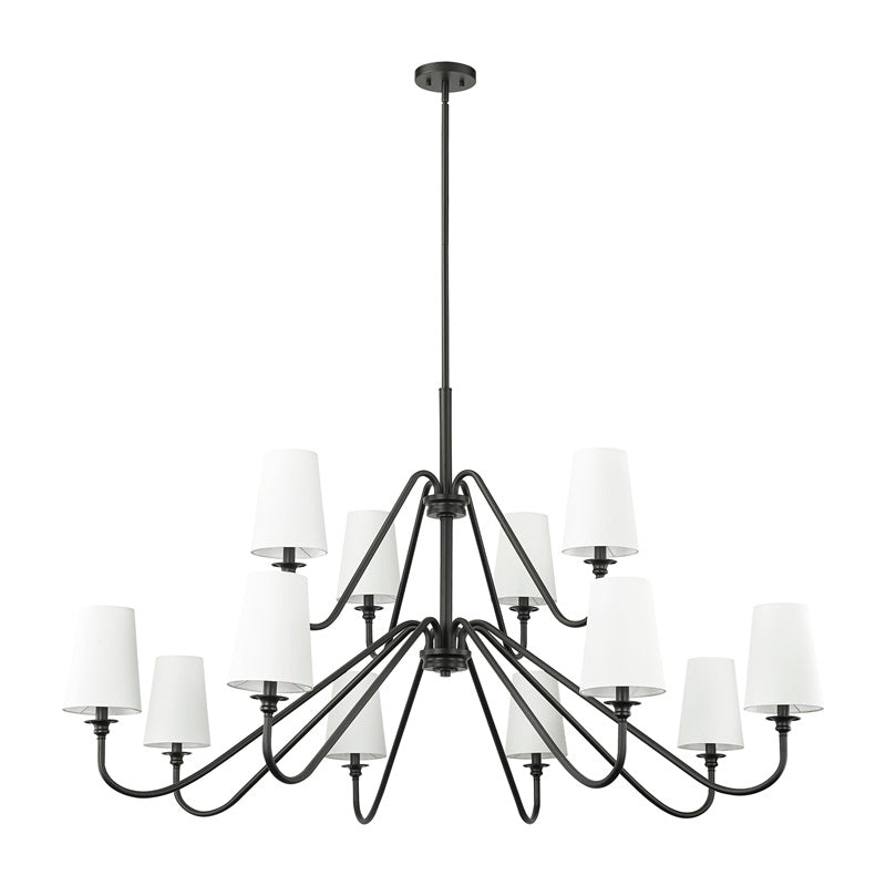 Vavenus Vintage Industrial Brass Fabric Chandelier - Lamp Copper