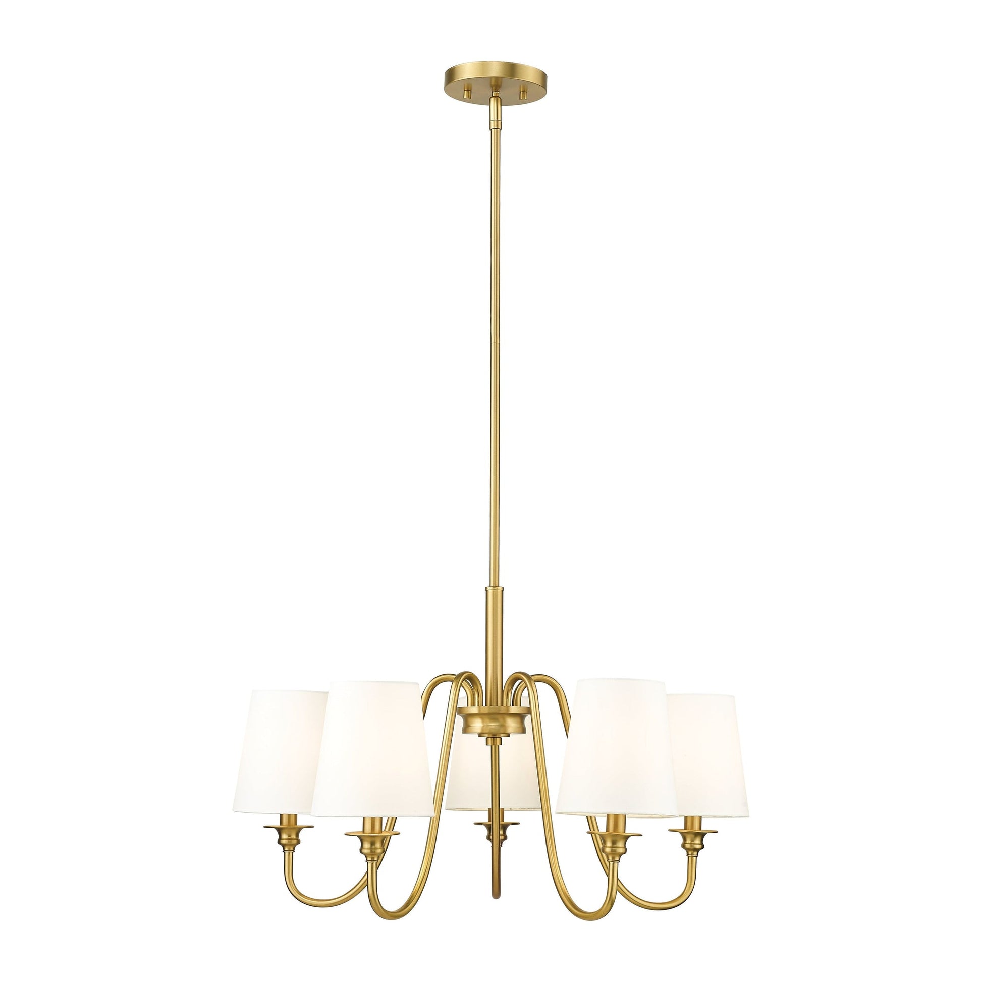 Vavenus Vintage Industrial Brass Fabric Chandelier - Lamp Copper