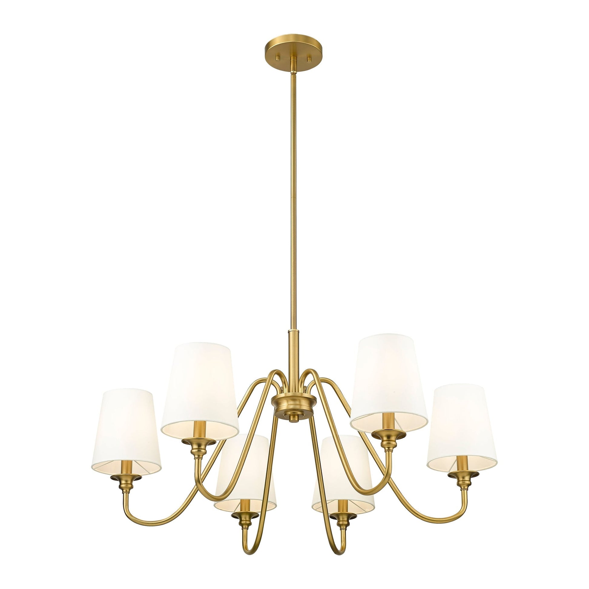 Vavenus Vintage Industrial Brass Fabric Chandelier - Lamp Copper